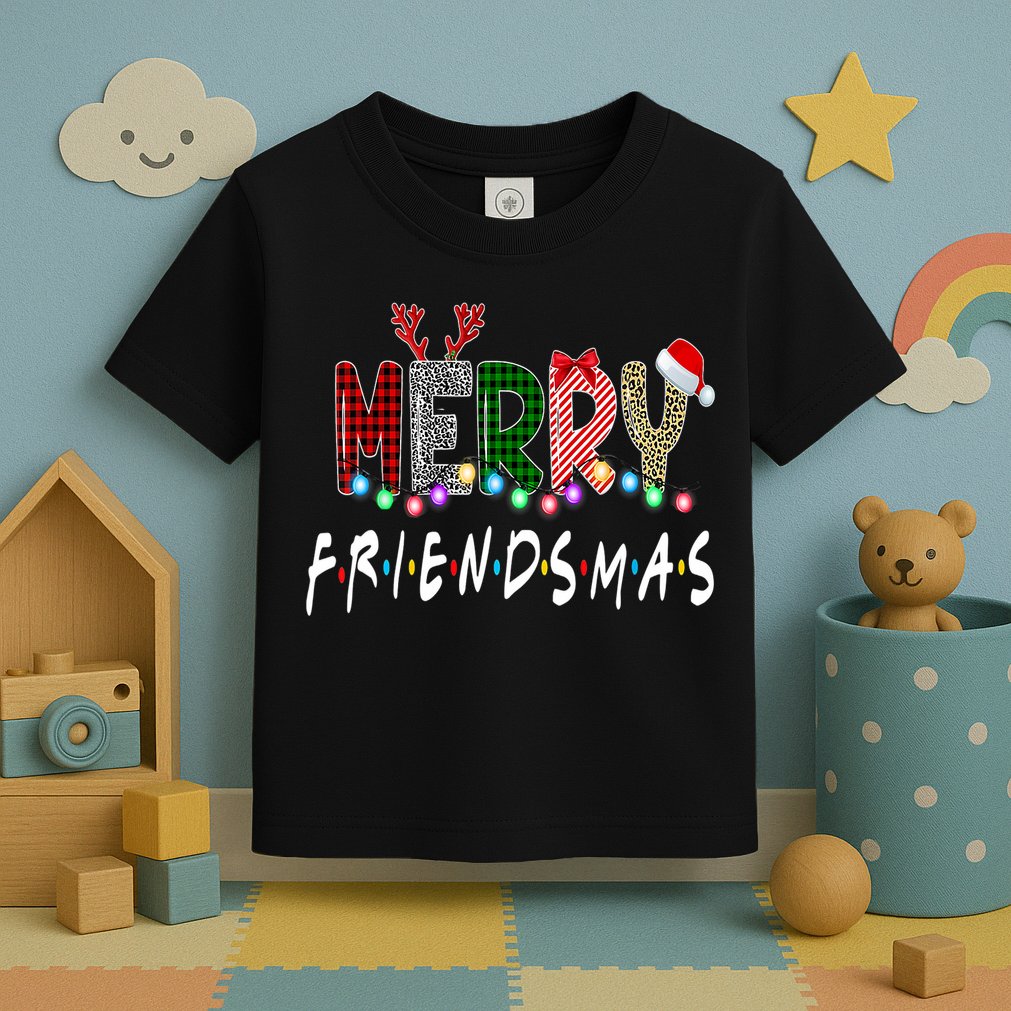 Merry Friendsmas Friends Christmas Matching Xmas Gift Toddler T-Shirt