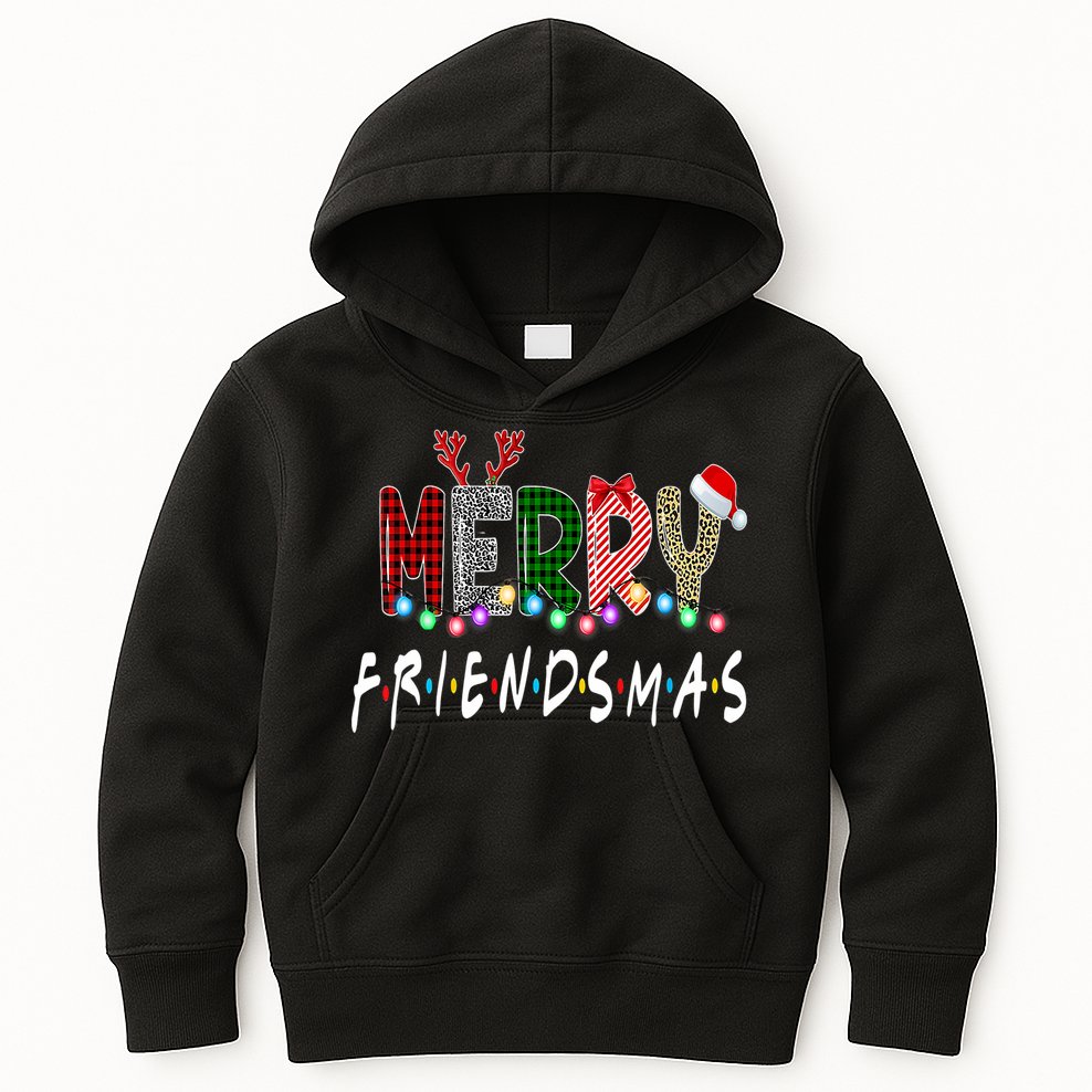 Merry Friendsmas Friends Christmas Matching Xmas Gift Kids Hoodie