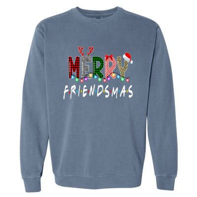 Merry Friendsmas Friends Christmas Matching Xmas Gift Garment-Dyed Sweatshirt