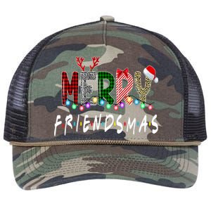 Merry Friendsmas Friends Christmas Matching Xmas Gift Retro Rope Trucker Hat Cap