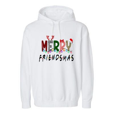 Merry Friendsmas Friends Christmas Matching Xmas Gift Garment-Dyed Fleece Hoodie