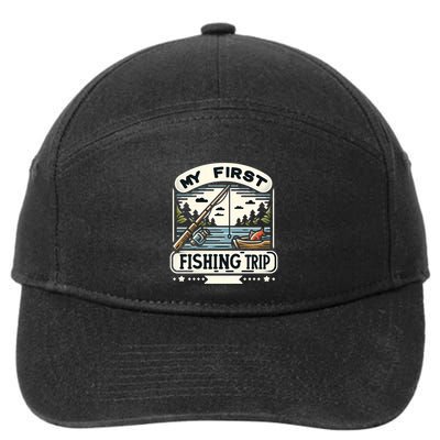 My First Fishing Trip Cool Gift 7-Panel Snapback Hat