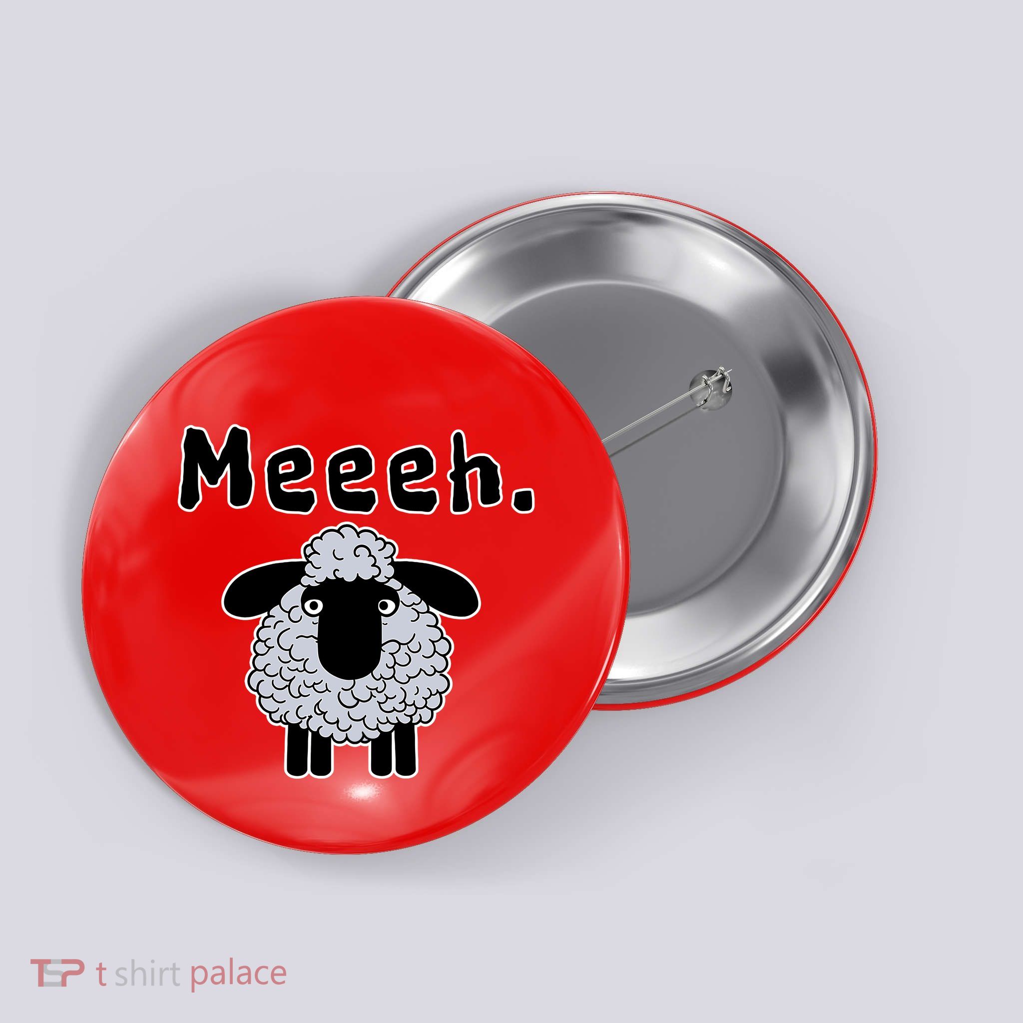 Meeeh Funny Farmer Button