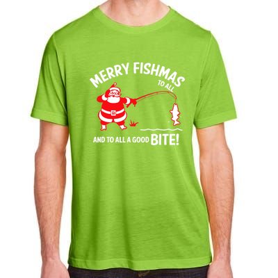 Merry Fishmas Funny Fish Fishing Fisher Christmas Xmas Cute Gift Adult ChromaSoft Performance T-Shirt