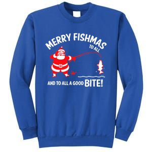 Merry Fishmas Funny Fish Fishing Fisher Christmas Xmas Cute Gift Sweatshirt