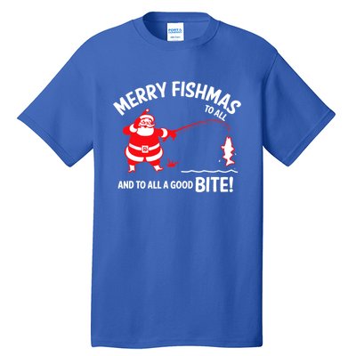 Merry Fishmas Funny Fish Fishing Fisher Christmas Xmas Cute Gift Tall T-Shirt