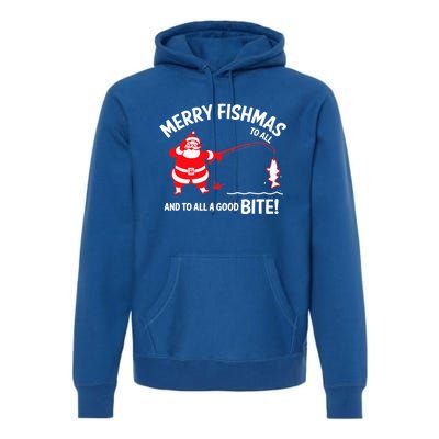 Merry Fishmas Funny Fish Fishing Fisher Christmas Xmas Cute Gift Premium Hoodie