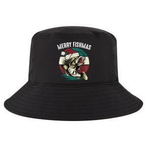 Merry Fishmas Funny Christmas Fishing Lover Fisherman Angler Cool Comfort Performance Bucket Hat