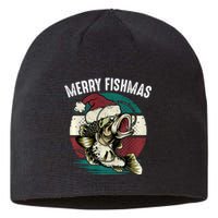 Merry Fishmas Funny Christmas Fishing Lover Fisherman Angler Sustainable Beanie