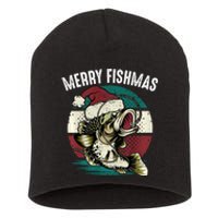 Merry Fishmas Funny Christmas Fishing Lover Fisherman Angler Short Acrylic Beanie