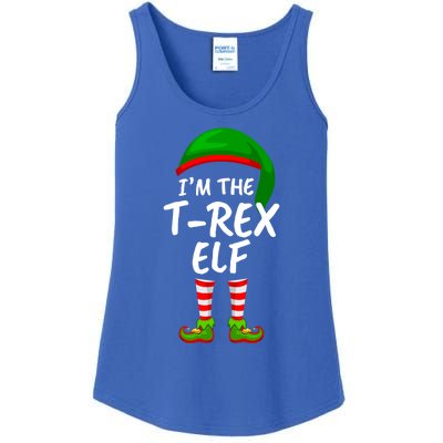 Matching Family Funny IM The Trex Elf Christmas Gift Ladies Essential Tank