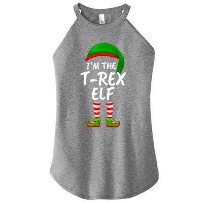 Matching Family Funny IM The Trex Elf Christmas Gift Women’s Perfect Tri Rocker Tank