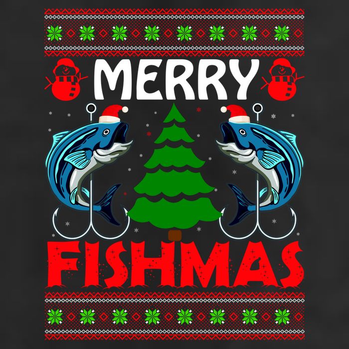 Merry Fishmas Funny Fish Fishing Ugly Christmas Adult Drive Performance Visor
