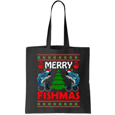Merry Fishmas Funny Fish Fishing Ugly Christmas Bag