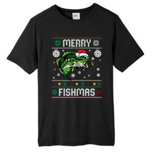 Merry Fishmas Funny Fish Fishing Fisher Ugly Christmas Gift Tall Fusion ChromaSoft Performance T-Shirt