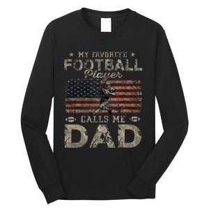 My Favorite Football Player Calls Me Dad Father's Day Long Sleeve Shirt