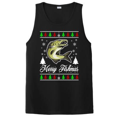 Merry Fishmas Funny Fisher Christmas Funny Gift PosiCharge Competitor Tank