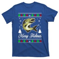 Merry Fishmas Funny Fisher Christmas Funny Gift T-Shirt