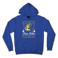 Merry Fishmas Funny Fisher Christmas Funny Gift Tall Hoodie