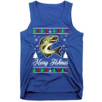 Merry Fishmas Funny Fisher Christmas Funny Gift Tank Top