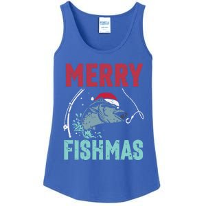 Merry Fishmas Funny Christmas For Family Fish Fisher Gift Ladies Essential Tank