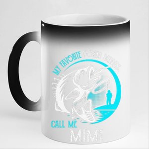 My Favorite Fishing Buddies Call Me Mimi 11oz Black Color Changing Mug