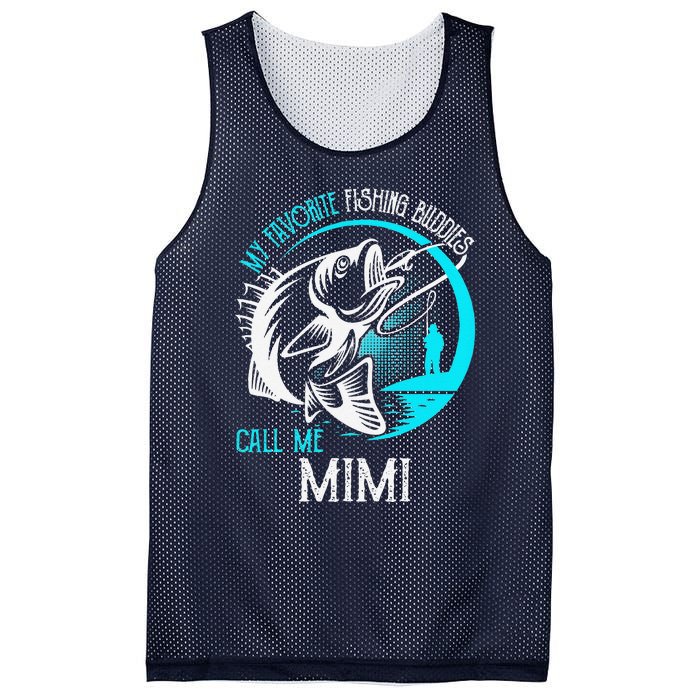 My Favorite Fishing Buddies Call Me Mimi Mesh Reversible Basketball Jersey Tank