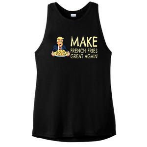 Make French Fries Great Again Trump 2024 French Fry Ladies PosiCharge Tri-Blend Wicking Tank