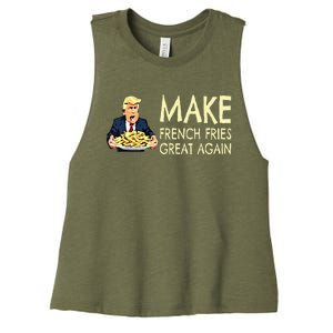 Make French Fries Great Again Trump 2024 French Fry Women's Racerback Cropped Tank