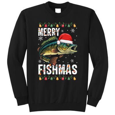 Merry Fishmas Funny Fishing Christmas Pajama Fishers Sweatshirt