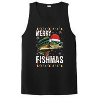 Merry Fishmas Funny Fishing Christmas Pajama Fishers PosiCharge Competitor Tank