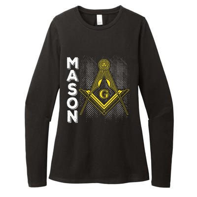 Masonic Freemasonry Fraternal Square Compass Mason Womens CVC Long Sleeve Shirt