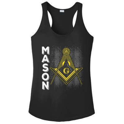 Masonic Freemasonry Fraternal Square Compass Mason Ladies PosiCharge Competitor Racerback Tank