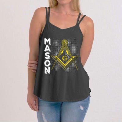 Masonic Freemasonry Fraternal Square Compass Mason Women's Strappy Tank