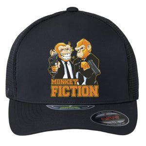 Monkey Fiction Funny Flexfit Unipanel Trucker Cap