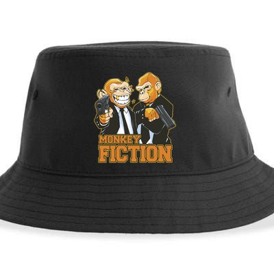 Monkey Fiction Funny Sustainable Bucket Hat