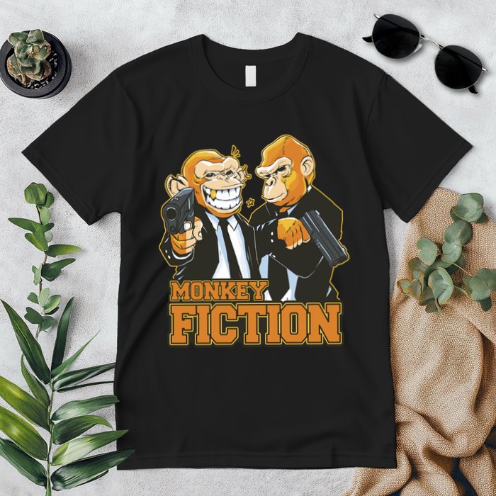Monkey Fiction Funny Premium T-Shirt