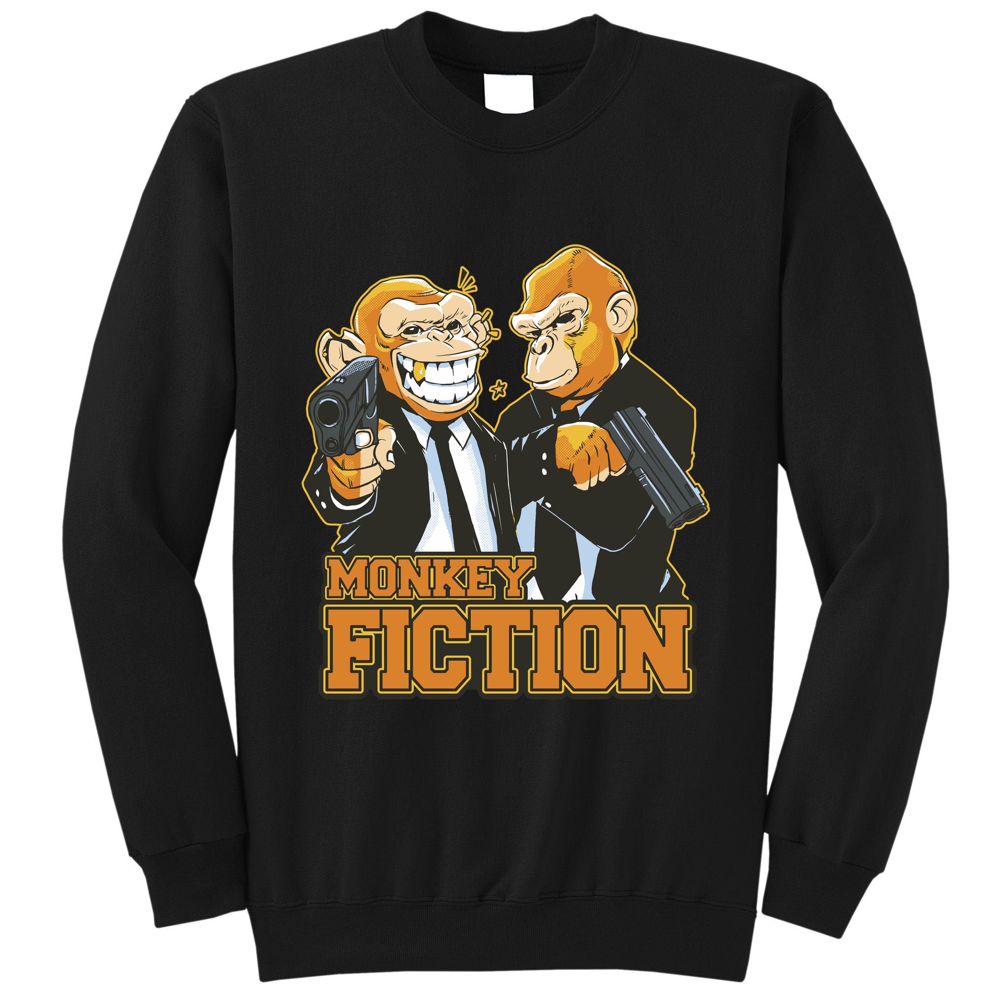 Monkey Fiction Funny Tall Sweatshirt