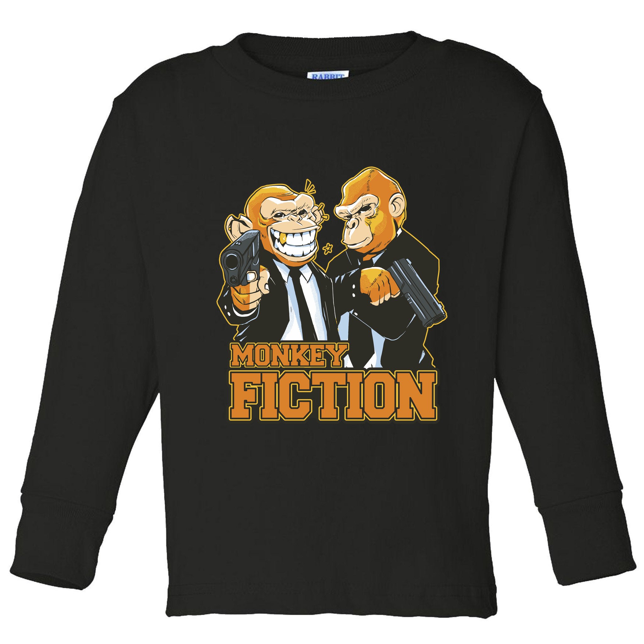 Monkey Fiction Funny Toddler Long Sleeve Shirt