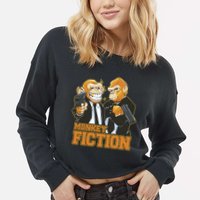 Monkey Fiction Funny Cropped Pullover Crew