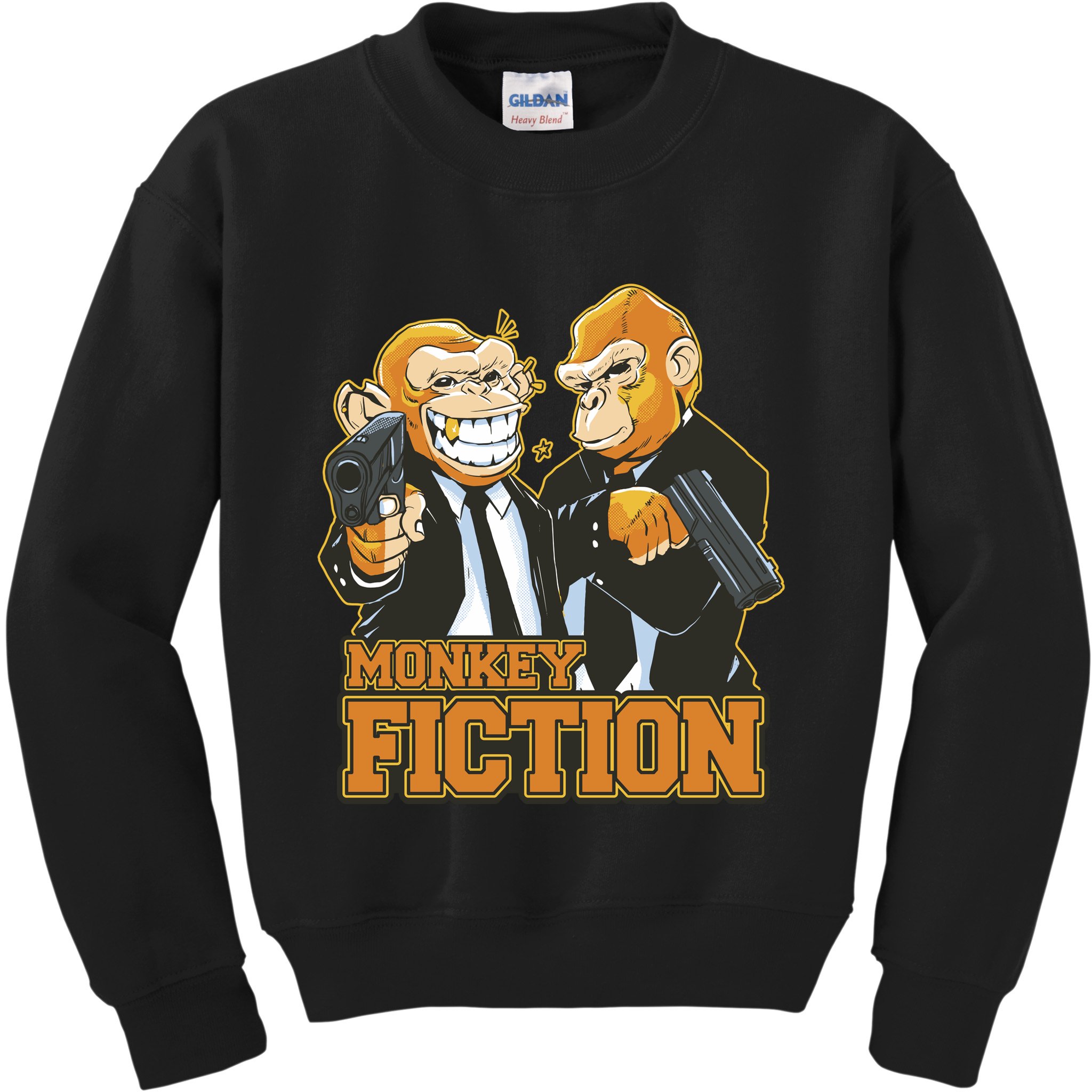 Monkey Fiction Funny Kids Sweatshirt