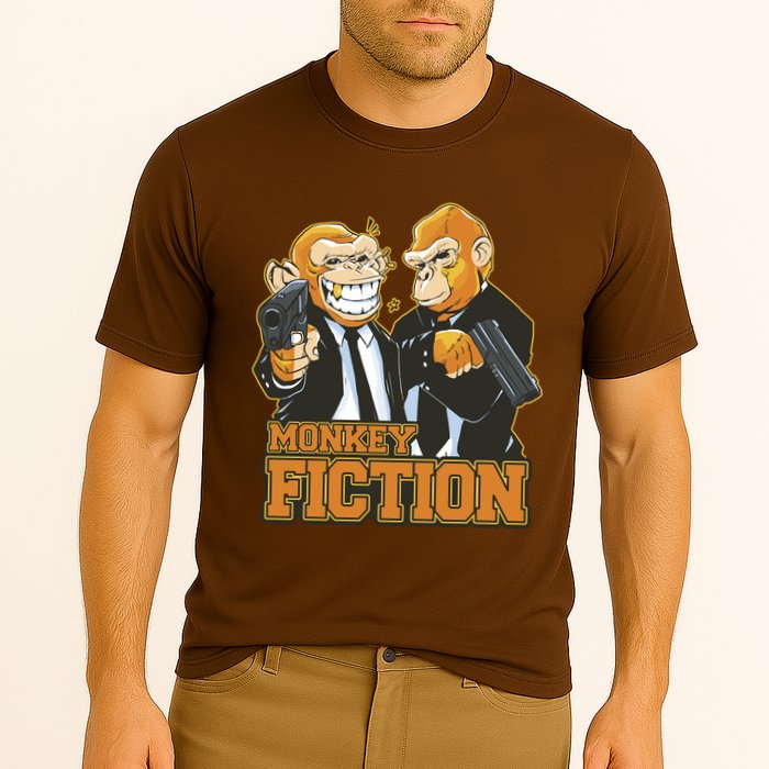 Monkey Fiction Funny Cooling Performance Crew T-Shirt