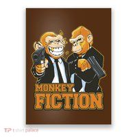 Monkey Fiction Funny Poster
