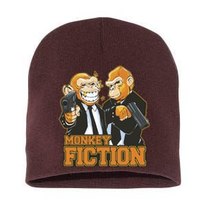 Monkey Fiction Funny Short Acrylic Beanie