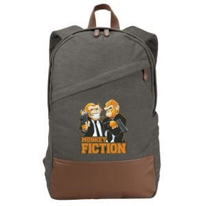 Monkey Fiction Funny Cotton Canvas Backpack