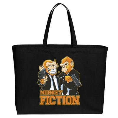 Monkey Fiction Funny Cotton Canvas Jumbo Tote