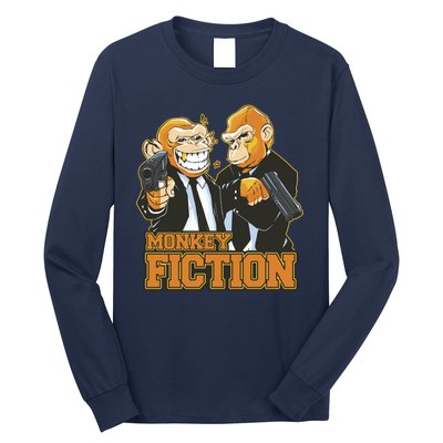 Monkey Fiction Funny Long Sleeve Shirt