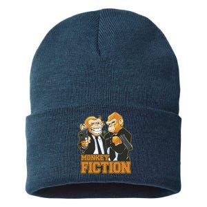 Monkey Fiction Funny Sustainable Knit Beanie