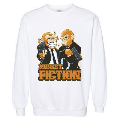 Monkey Fiction Funny Garment-Dyed Sweatshirt