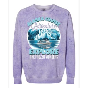 Matching Family Friends Alaska Cruise 2024 Gift Colorblast Crewneck Sweatshirt